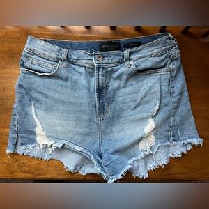 Kendall & Kylie Light Blue Frayed Jean Shorts